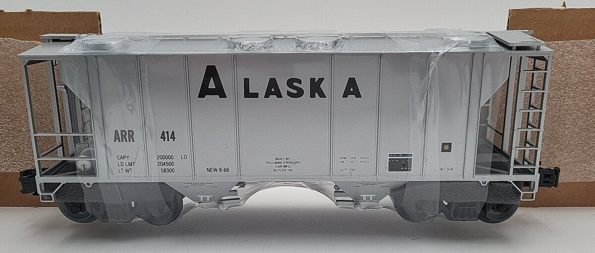 Weaver O Gauge PS-2 ARR Alaska Covered Hopper #414 (3 Rail) LN/Box