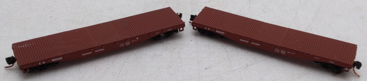 Red Caboose RM-26026-1 N Scale Canadian National Flat Cars (Set of 2) VG/Box