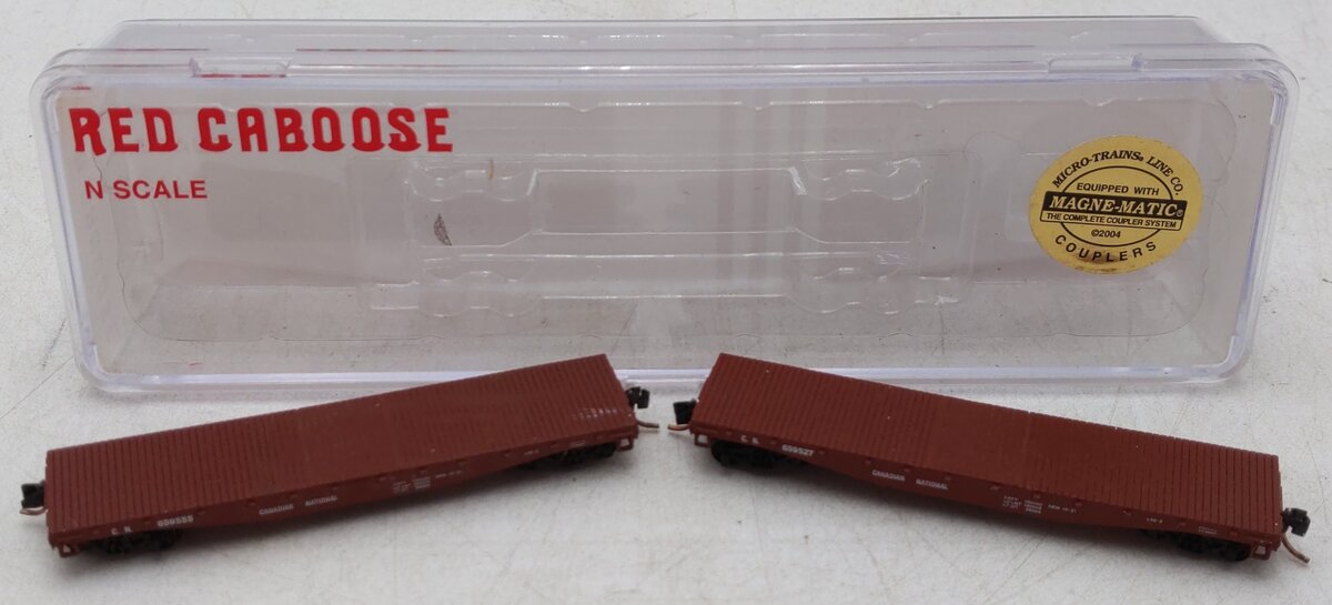 Red Caboose RM-26026-1 N Scale Canadian National Flat Cars (Set of 2) VG/Box