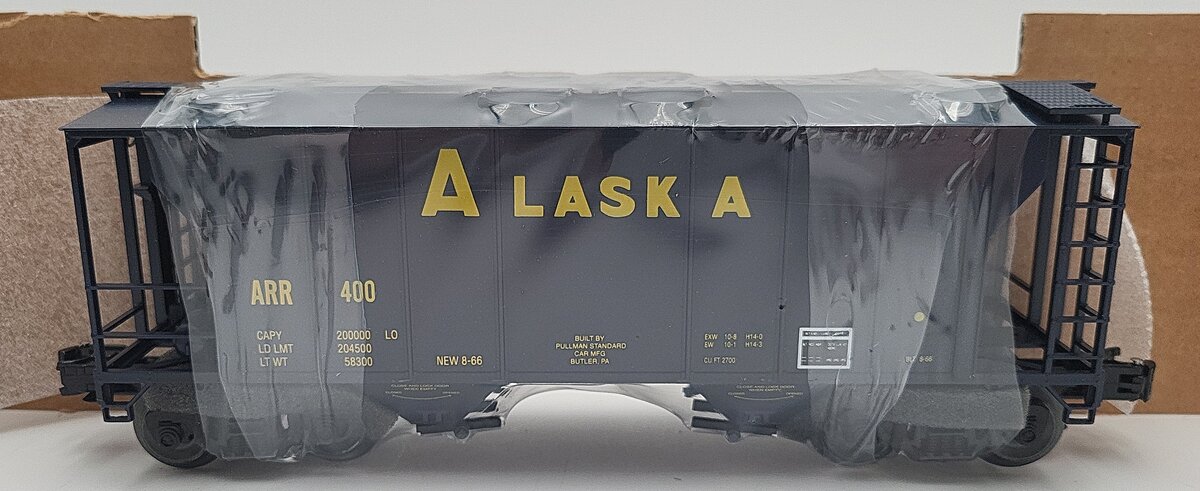 Weaver O Gauge PS-2 ARR Alaska Covered Hopper #400 (3 Rail) LN/Box