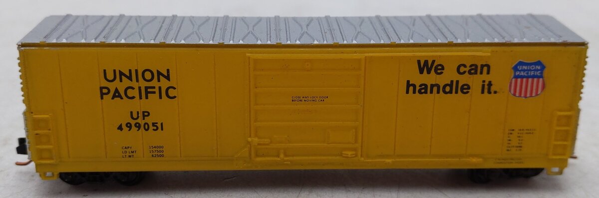 Life Like 7730 N Scale Union Pacific Evans 50' Boxcar #499051 EX