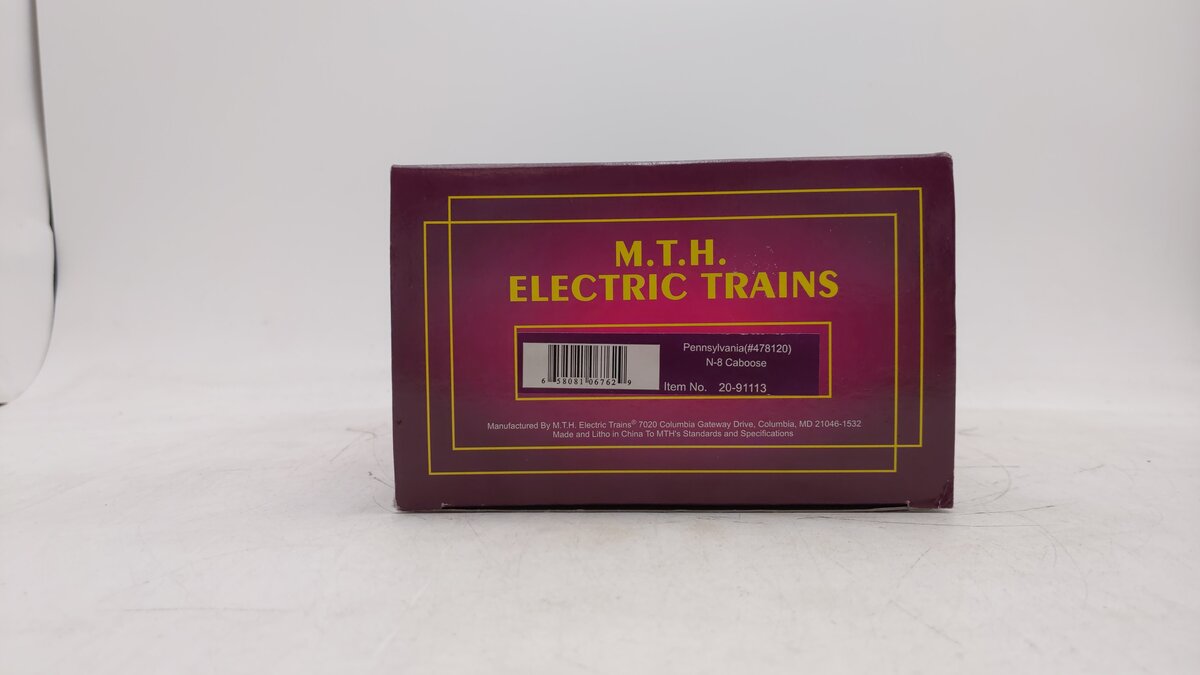 MTH 20-91113 Pennsylvania N-8 Illuminated Caboose #478120 EX/Box