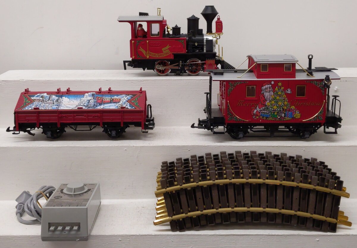LGB 72555 G Gauge Christmas Steam Locomotive Starter Train Set EX/Box