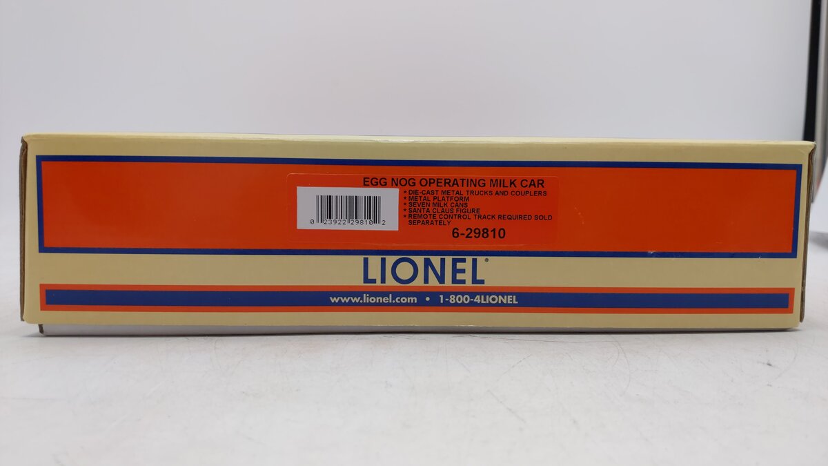 Lionel 6-29810 O Gauge Operating Egg Nog Milk Car EX/Box