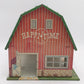 Marx Vintage 1950s Tin Litho 2-Story Happi Time Farm Red Barn w/ Green Roof VG