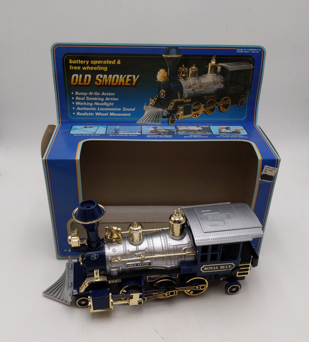 New Bright G Scale Old Smokey #2145 Battery operated Locomotive LN/Box