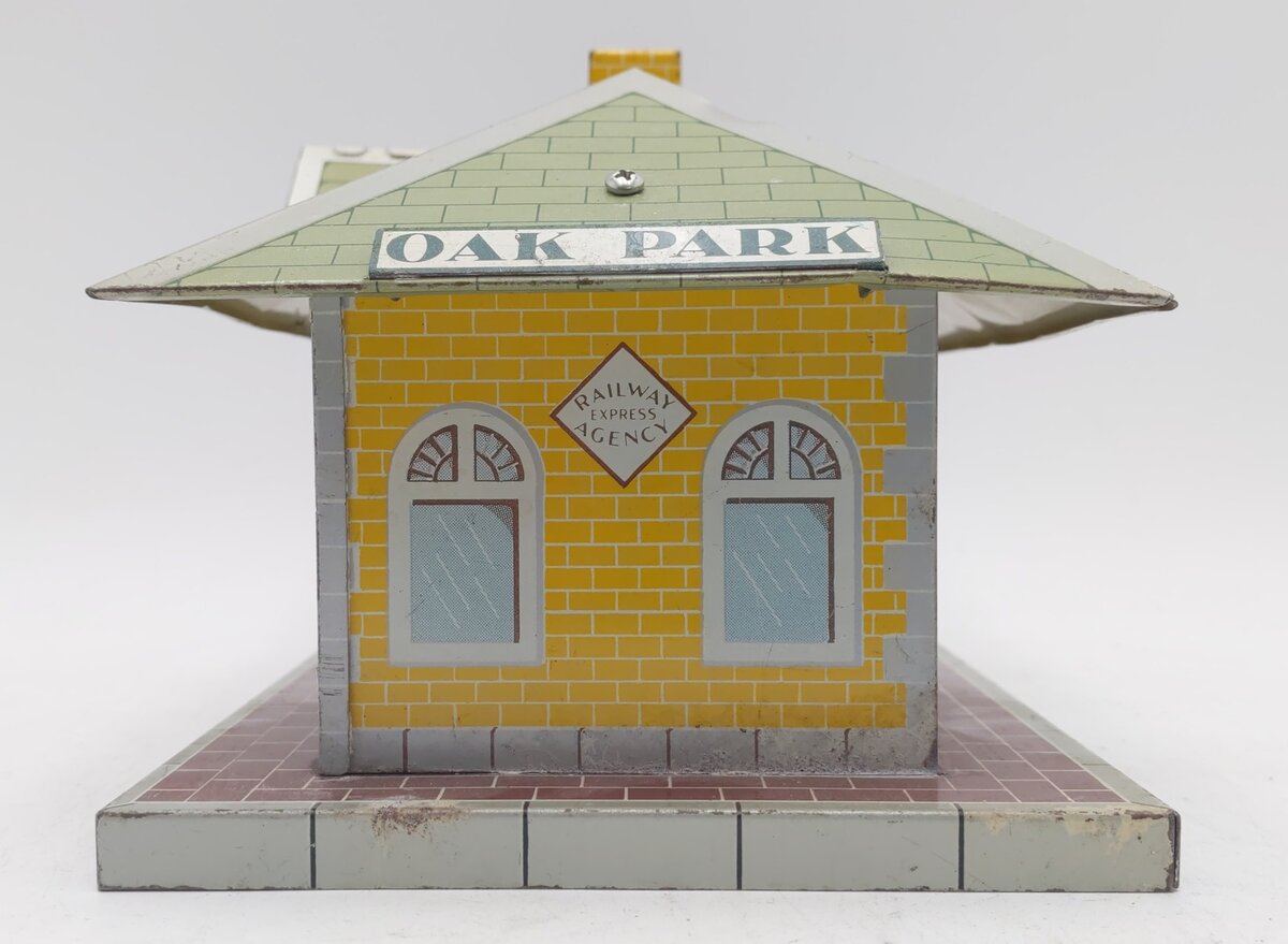 Marx 2990 Vintage O Metal Oak Park O Scale Waiting Station VG