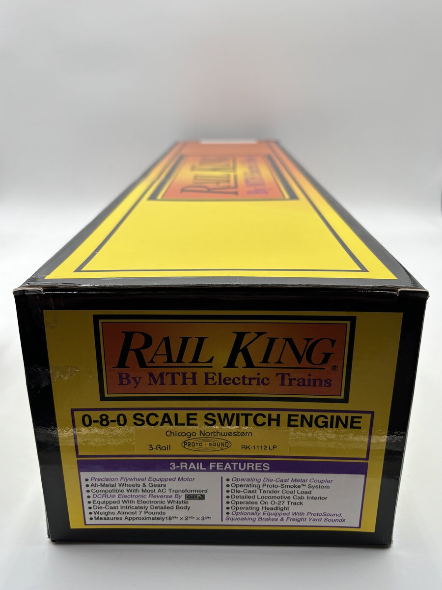 MTH RK-1112LP O Gauge 0-8-0 Scale Switch Engine Chicago Northwestern 3-Rail EX/Box