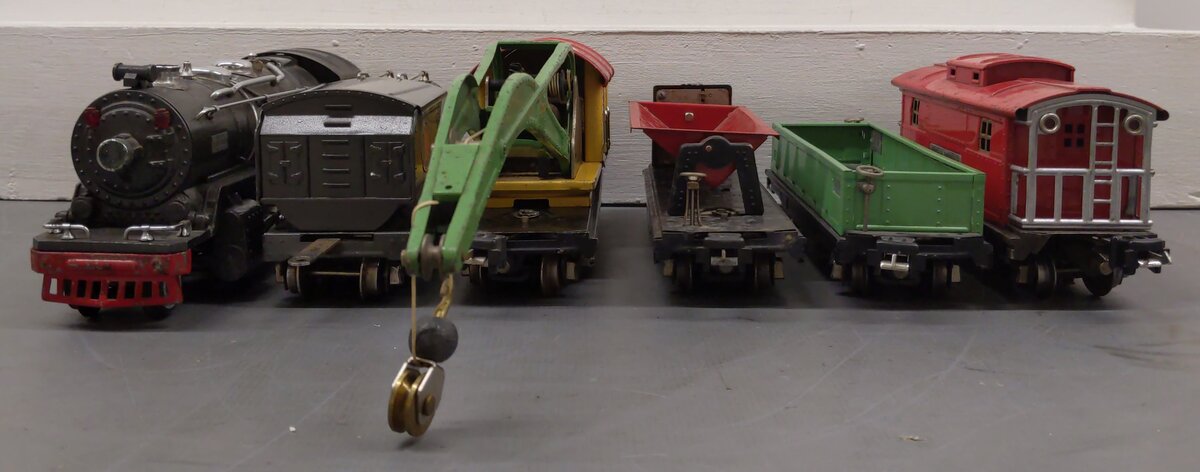 Lionel Vintage O Steam Freight Set 197W: 263E, 2263W, 3859, 2810, 2812, 2817 [6] VG