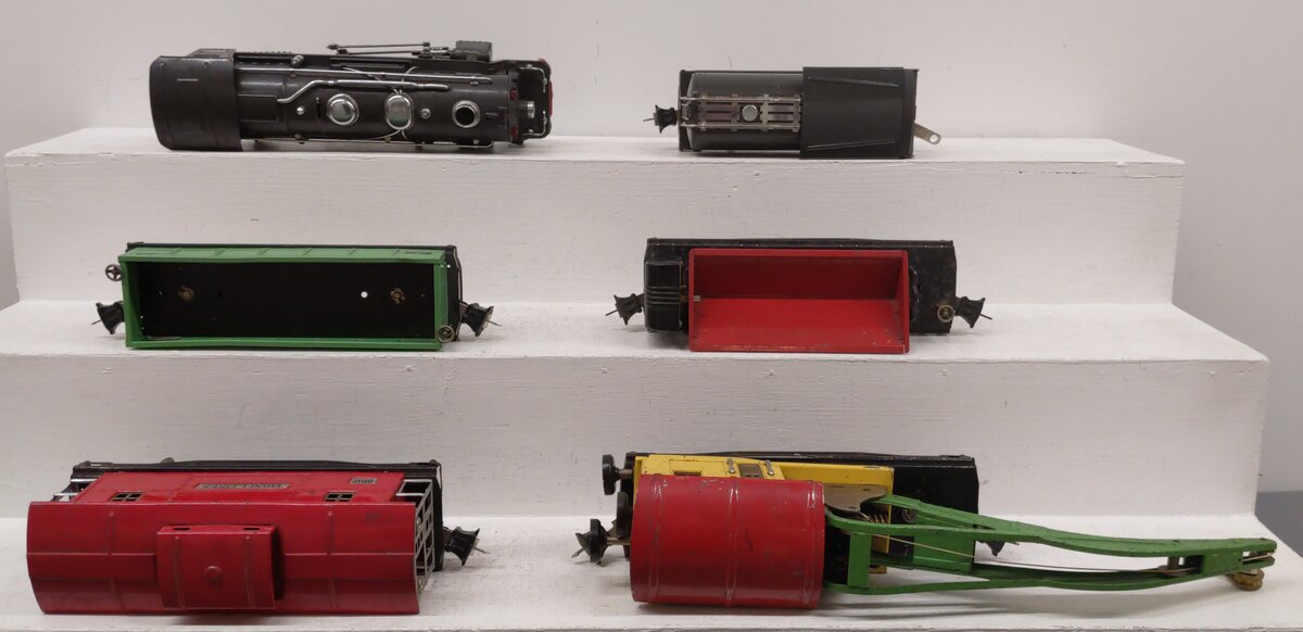 Lionel Vintage O Steam Freight Set 197W: 263E, 2263W, 3859, 2810, 2812, 2817 [6] VG