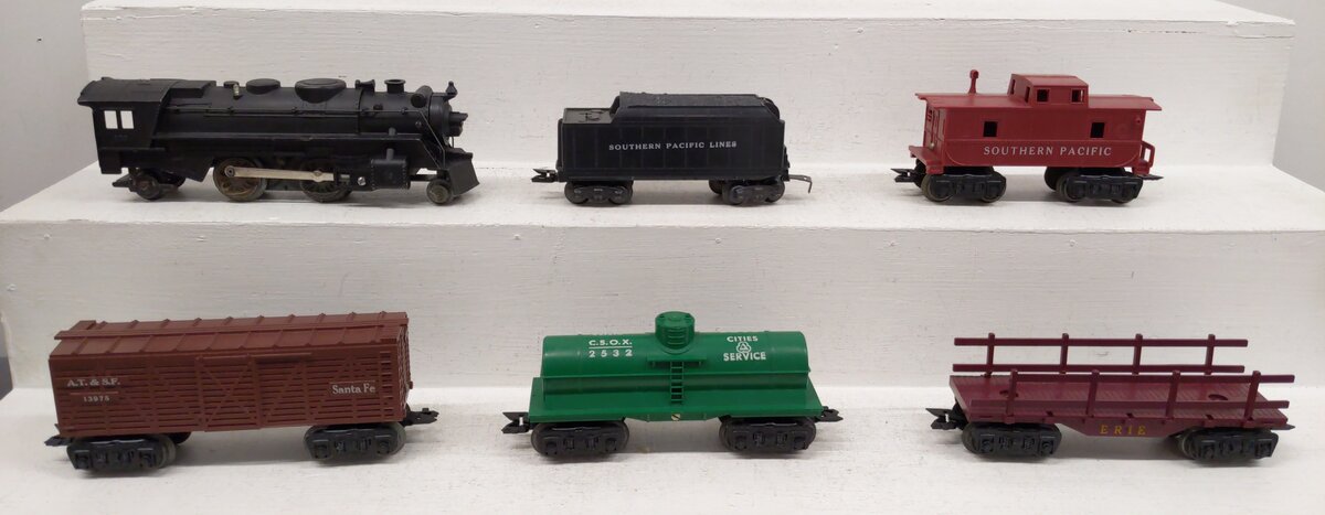 Marx 9610 O/O27 Gauge 1956 Sears Steam Locomotive Freight Train Set #666 VG/Box