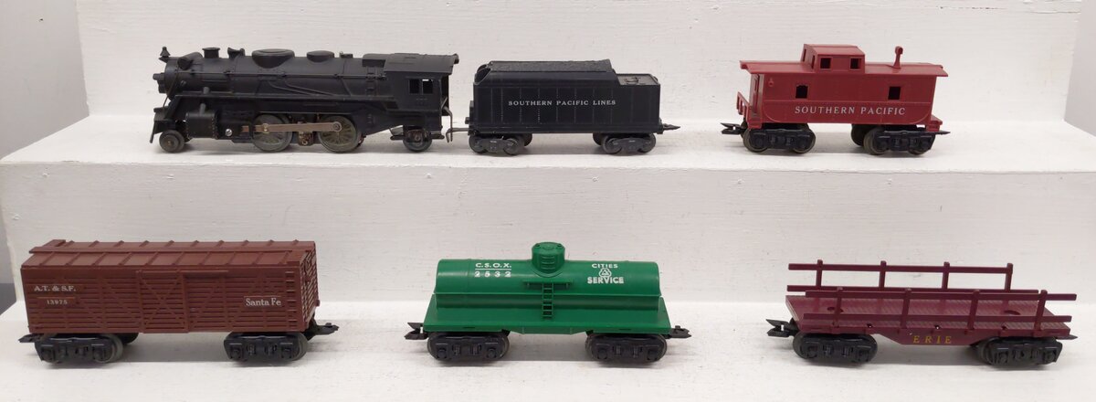 Marx 9610 O/O27 Gauge 1956 Sears Steam Locomotive Freight Train Set #666 VG/Box