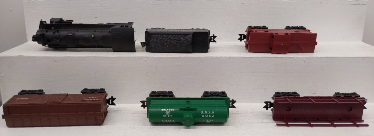 Marx 9610 O/O27 Gauge 1956 Sears Steam Locomotive Freight Train Set #666 VG/Box
