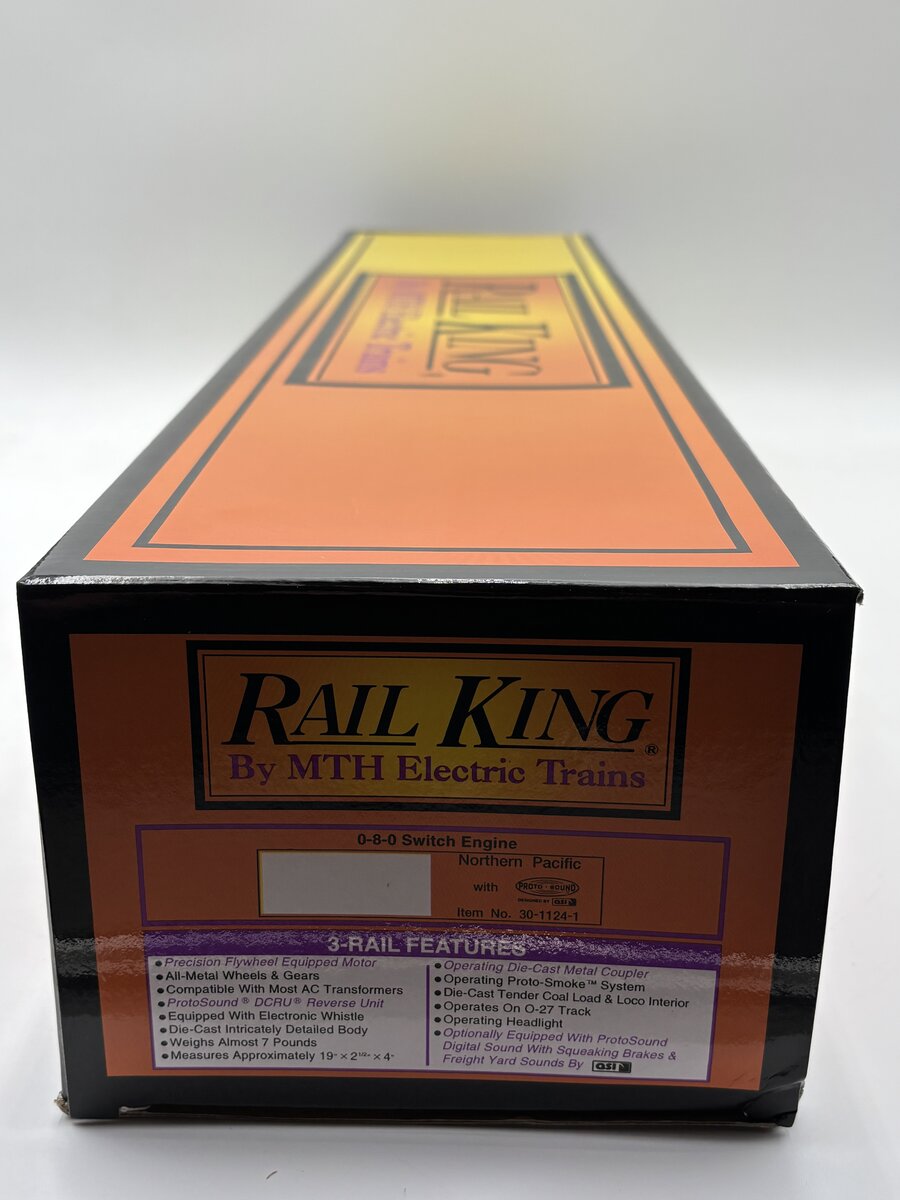 MTH 30-1124-1 O Gauge Northern Pacific 0-8-0 Steam Engine & Tender w/PS1 LN/Box