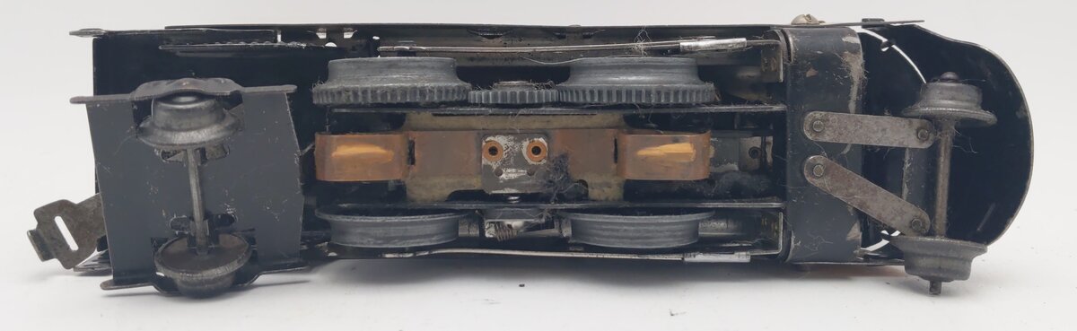 Marx 396 O Gauge Vintage Canadian Pacific Gold Steam Locomotive VG