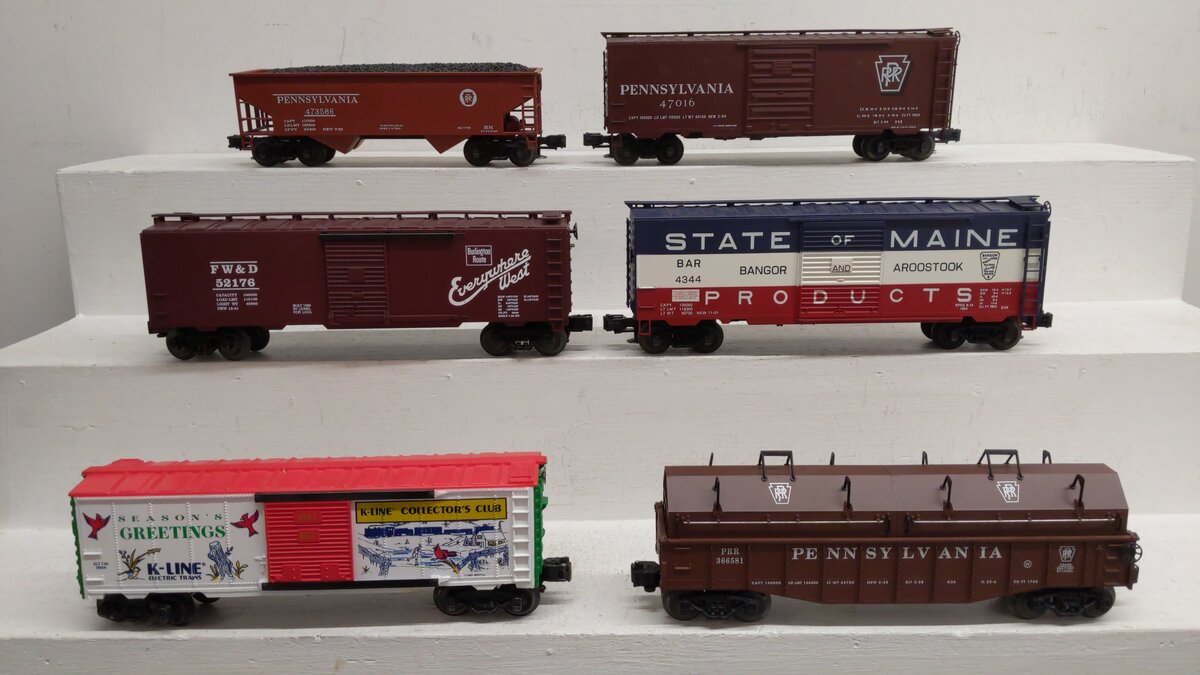 O Gauge Assorted Freight Cars [6] EX