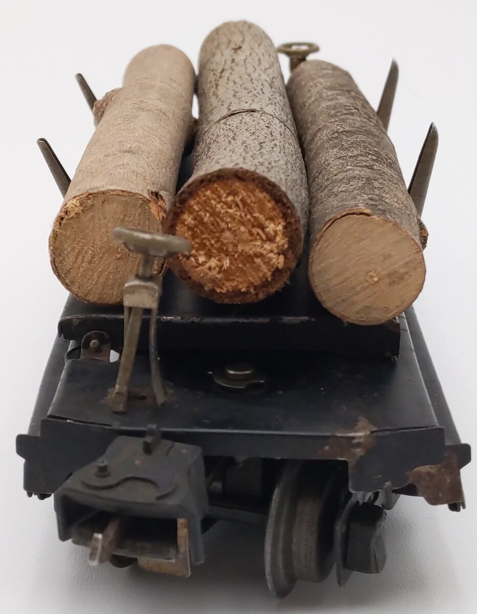 Lionel 3811 Vintage O Gauge Prewar Operating Lumber Dump Car VG