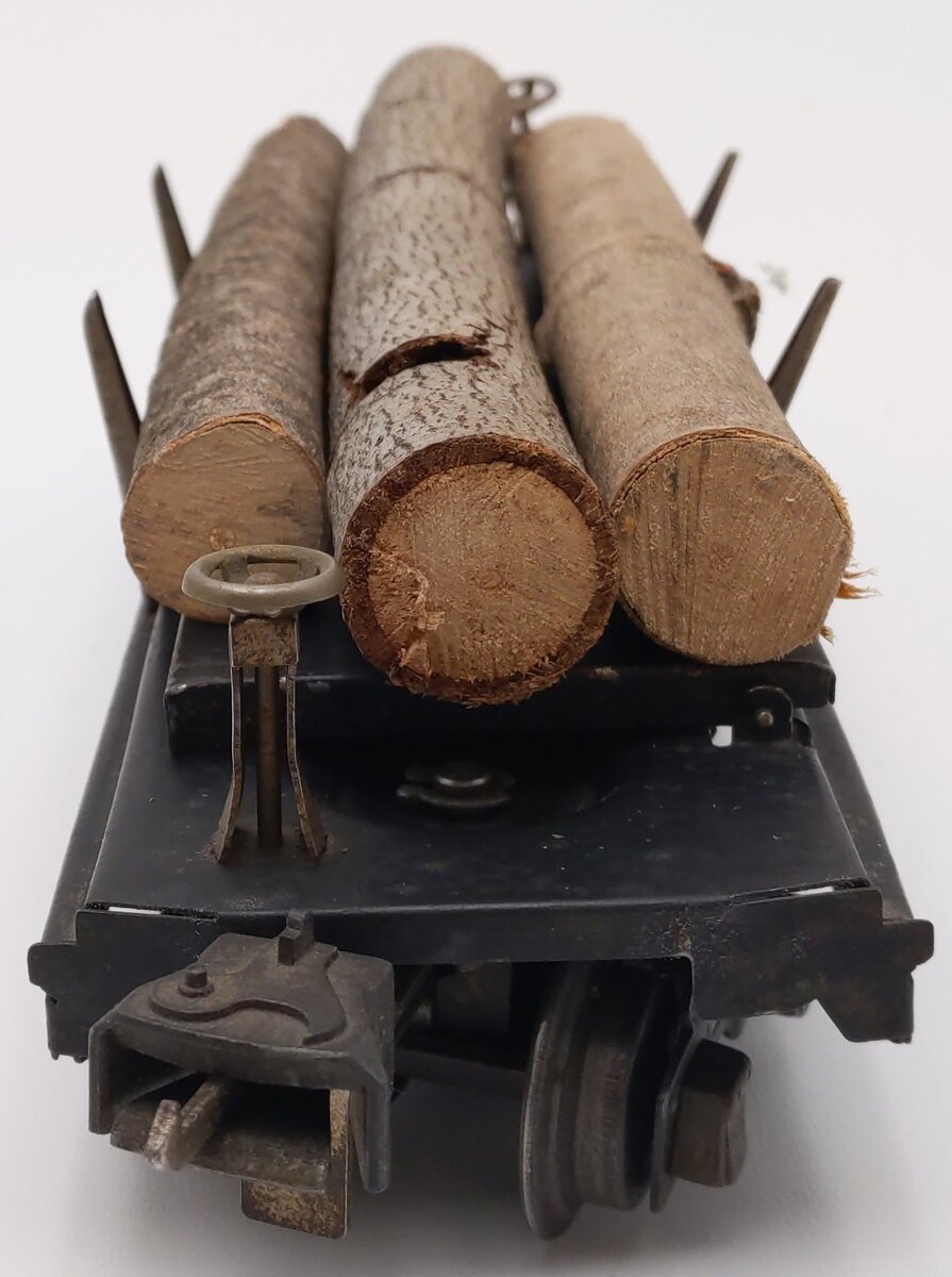 Lionel 3811 Vintage O Gauge Prewar Operating Lumber Dump Car VG