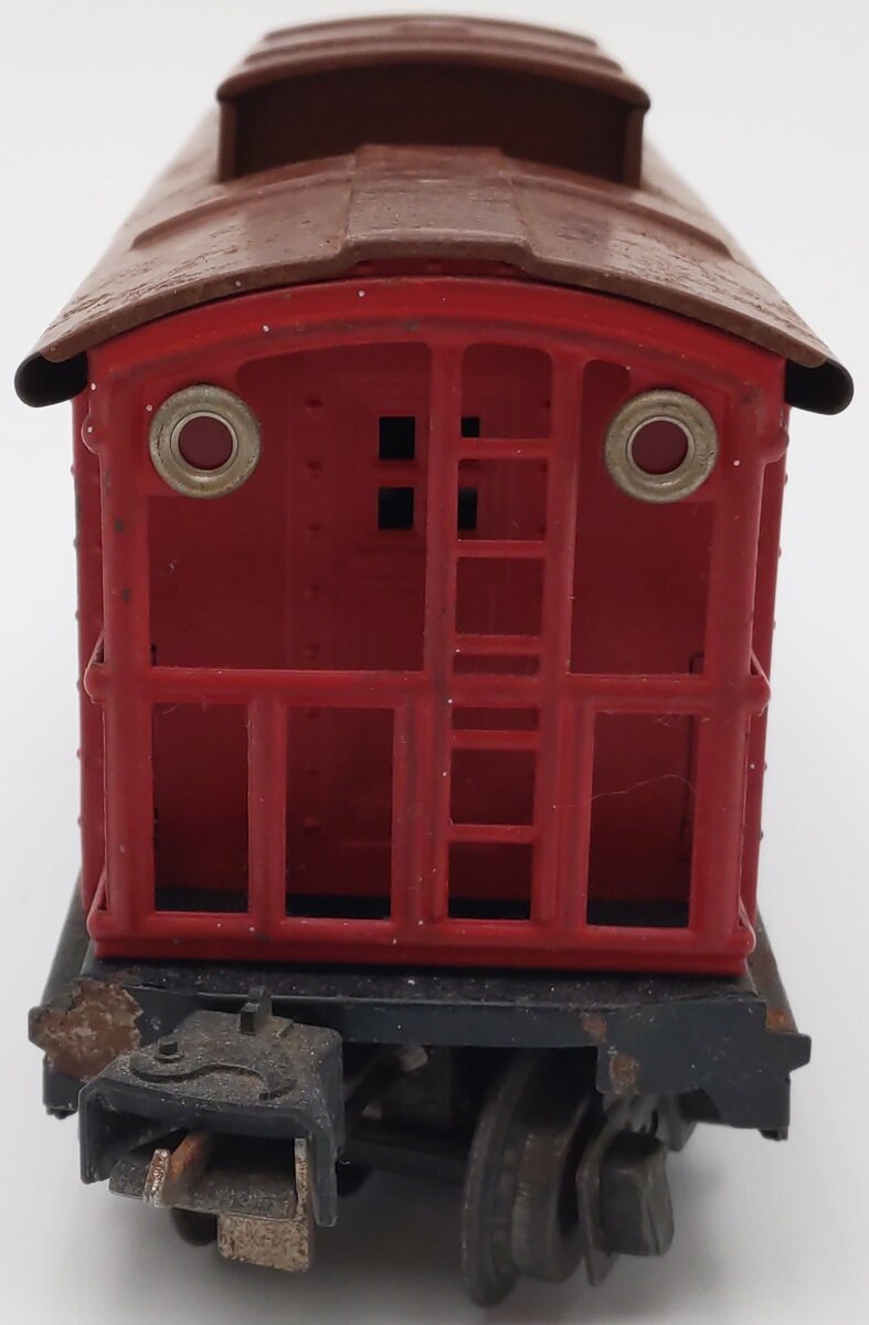Lionel 2817 Vintage O Prewar Lionel Lines Red & Brown Tinplate Caboose VG
