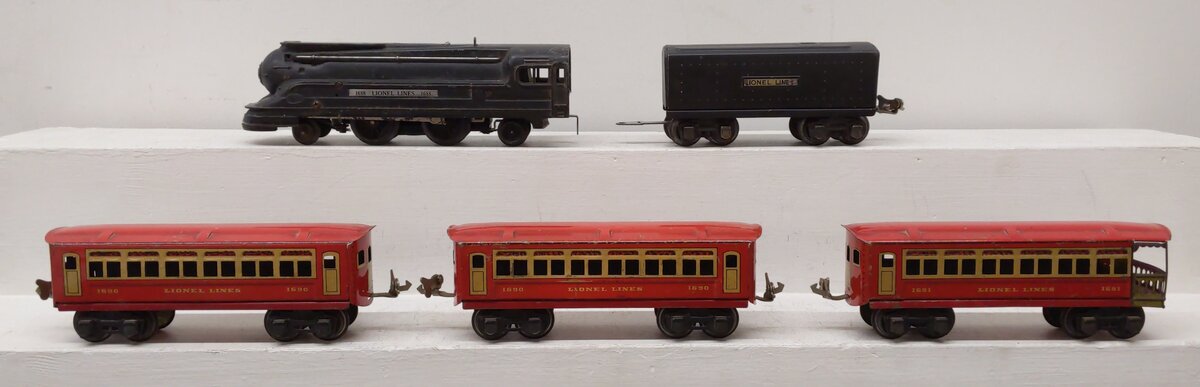 Lionel 1074 Vintage O Torpedo Train Set: 1688, 1689, 1690, 1690, 1691 [5] VG