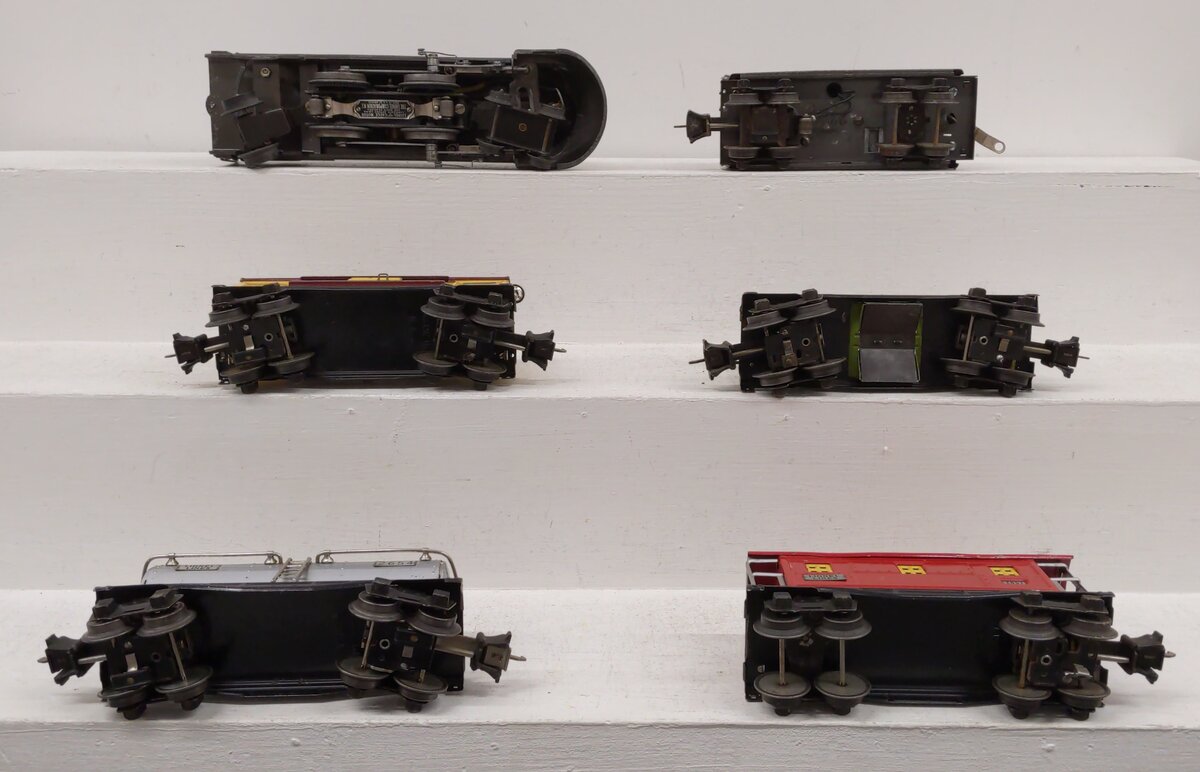 Lionel 187W Vintage O PRR Steam Freight Set: 238E, 2225W, 2653, 2654, 2655, 2657 VG