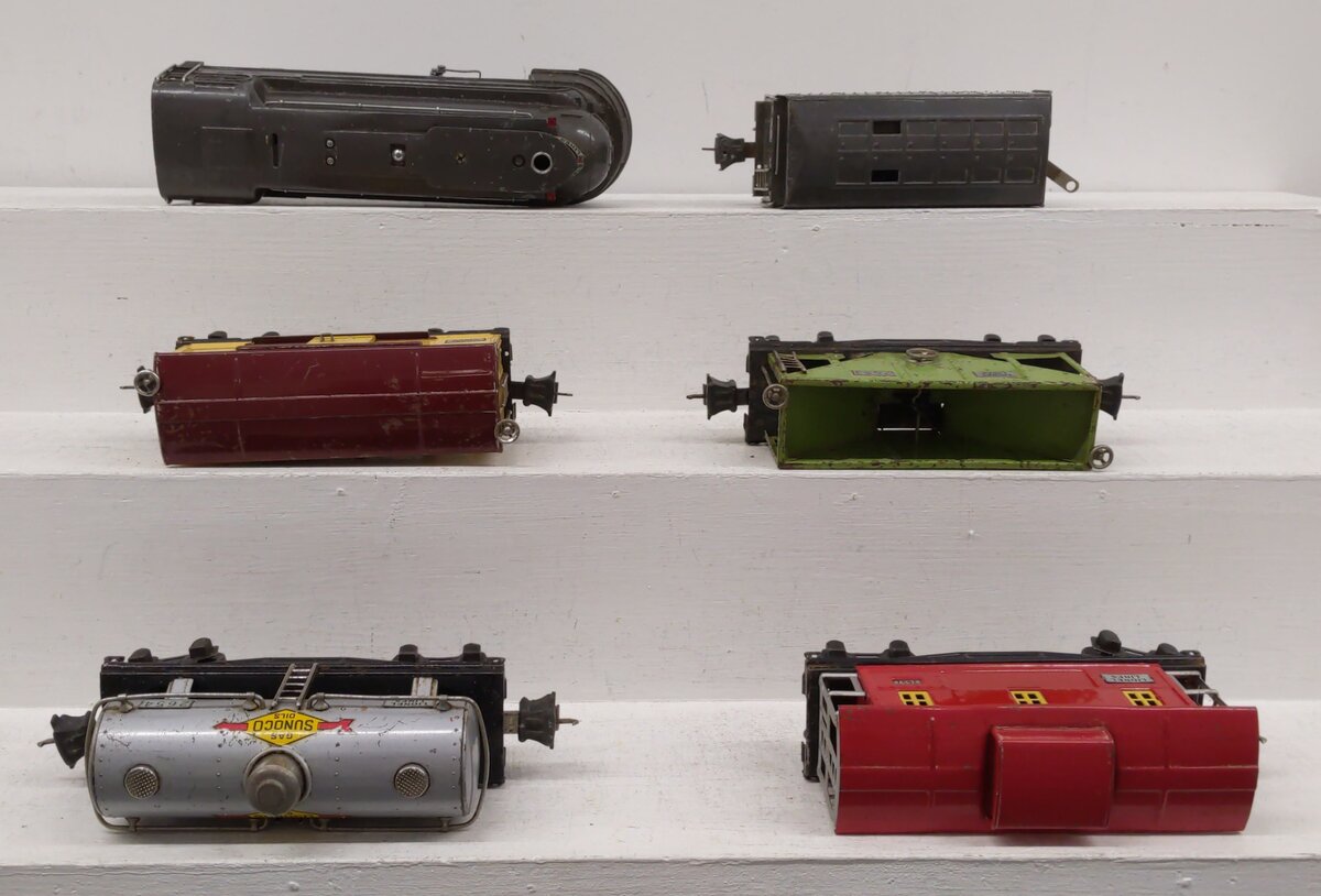 Lionel 187W Vintage O PRR Steam Freight Set: 238E, 2225W, 2653, 2654, 2655, 2657 VG
