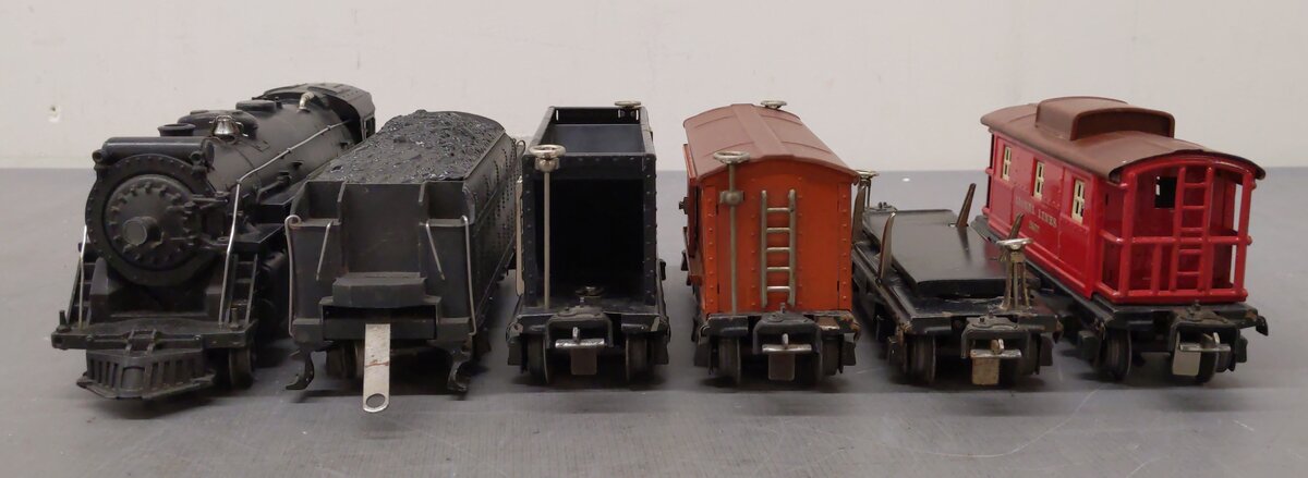 Lionel 247 Vintage O Steam Freight Set: 225E, 2235W, 2653, 2656, 2657, 3651 [6] VG