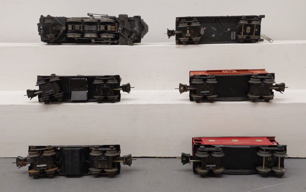 Lionel 247 Vintage O Steam Freight Set: 225E, 2235W, 2653, 2656, 2657, 3651 [6] VG