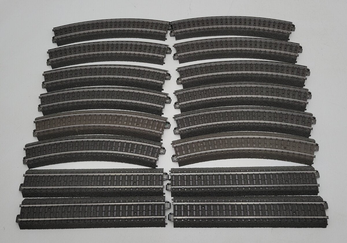 Marklin N scale Assorted Curved & Straight Track [16] LN