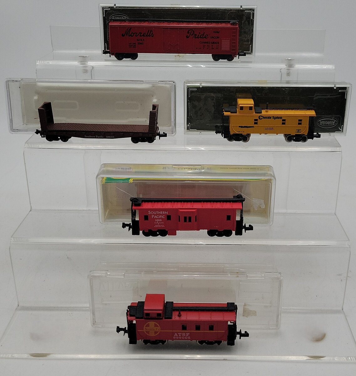Model Power, Atlas, & Aurora N Scale Assorted Freight Cars [5] EX/Box