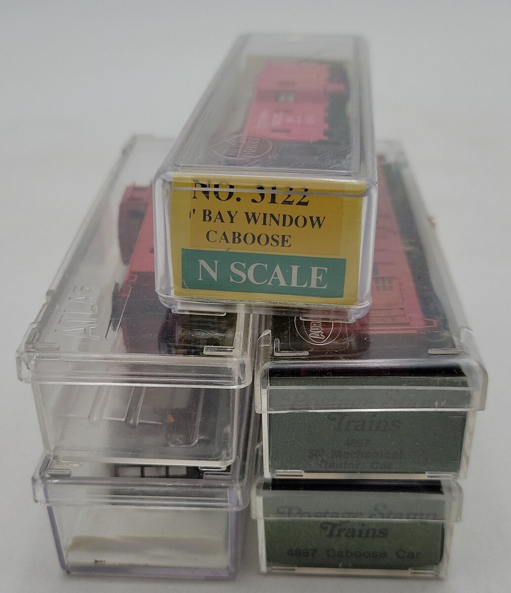 Model Power, Atlas, & Aurora N Scale Assorted Freight Cars [5] EX/Box