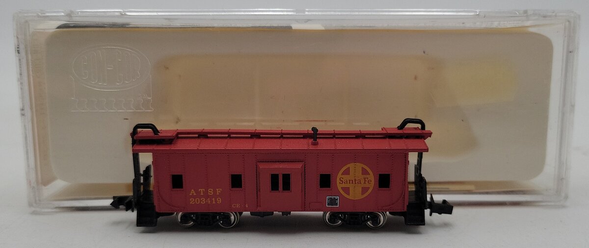 Con-Cor 0001-125301 N Scale Santa Fe Bay Window Caboose LN/Box