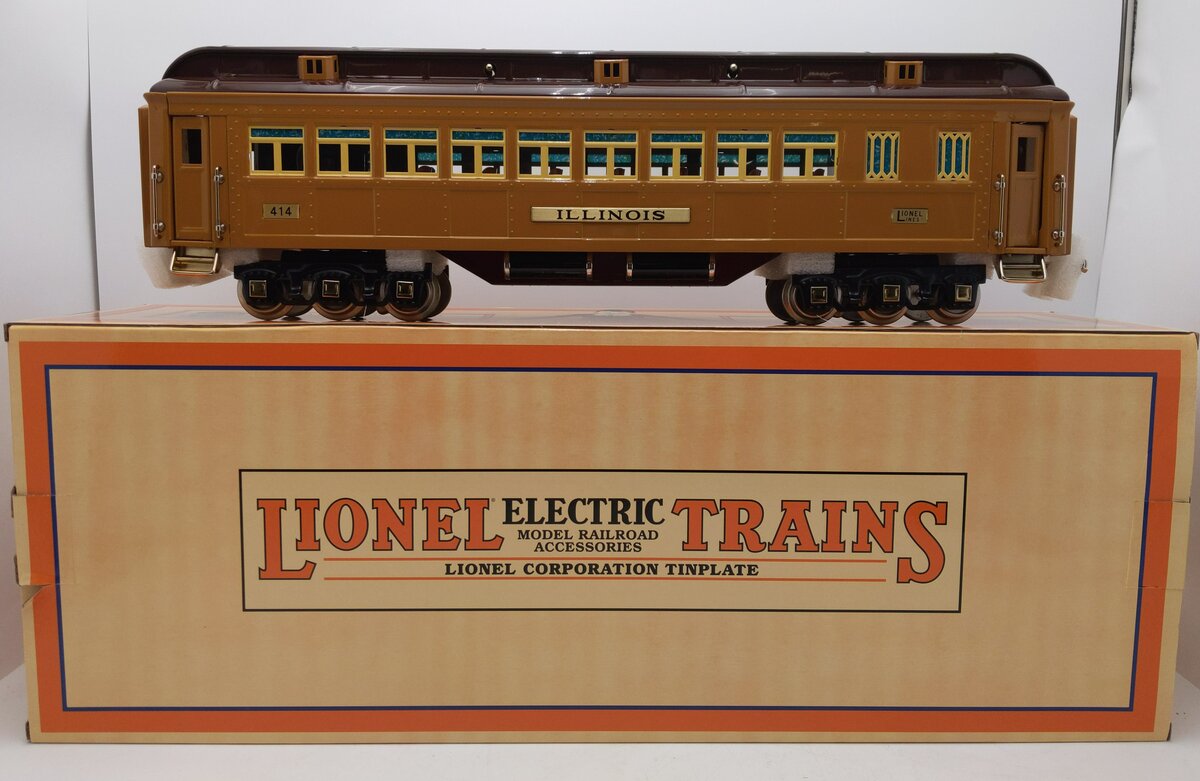 MTH 11-40109 G Scale Illinois Std. Gauge State Coach Car 414 LN/Box