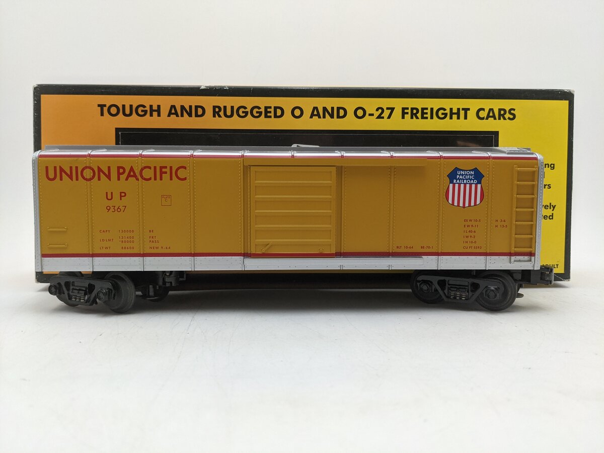 MTH 30-7430 O Gauge Union Pacific Rounded Roof Boxcar #9367 EX/Box