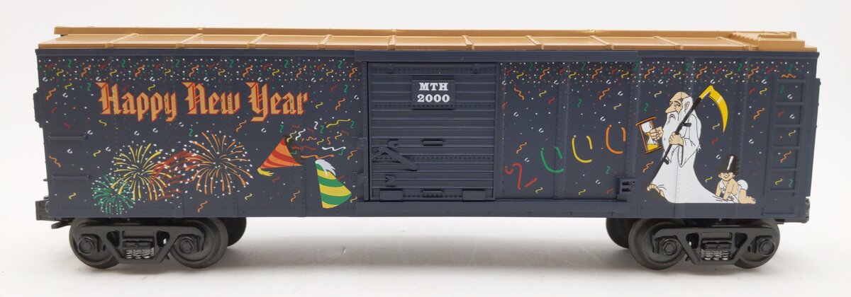MTH 30-7460 O Gauge 2000 Happy New Year Boxcar LN/Box