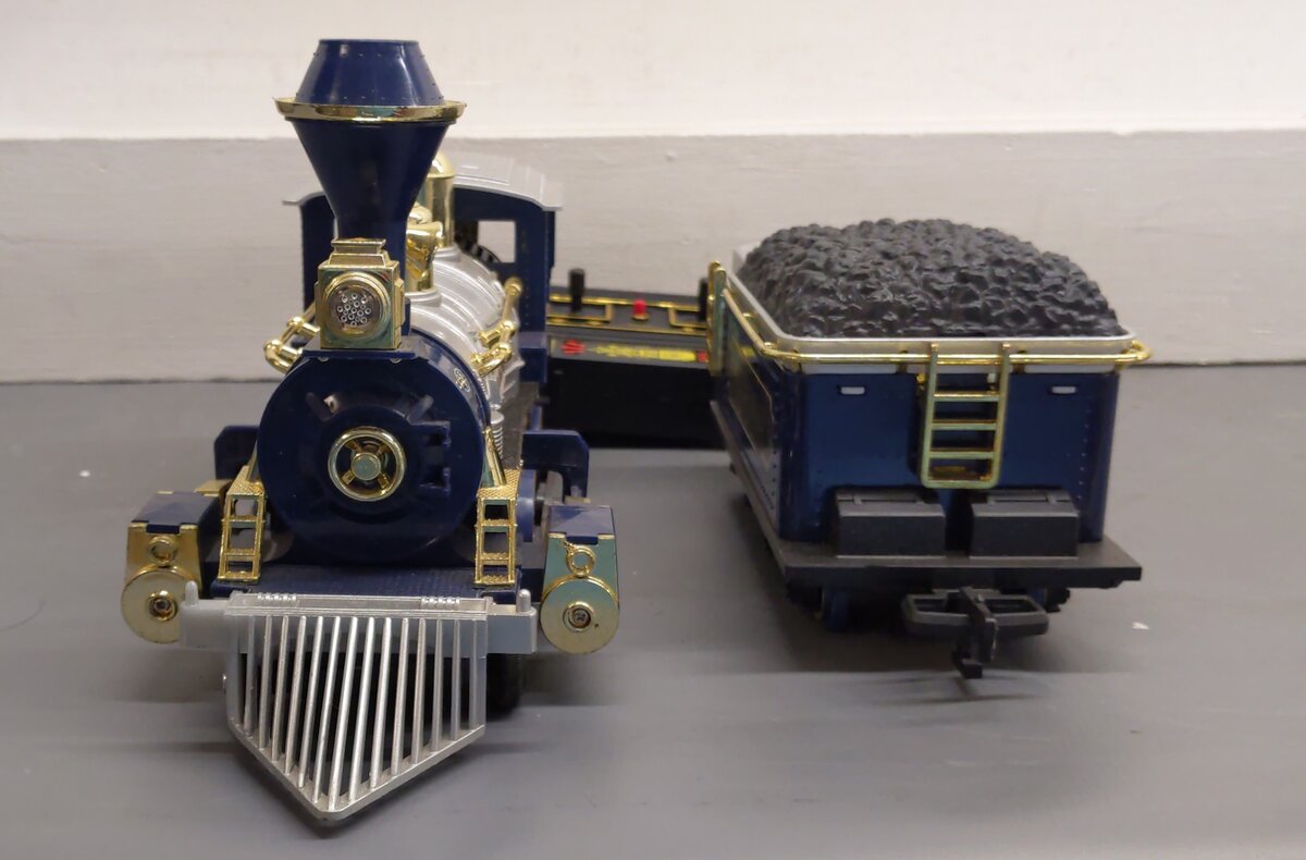 New Bright 2170 G The Royal Blue Battery Operated Locomotive & Tender LN/Box