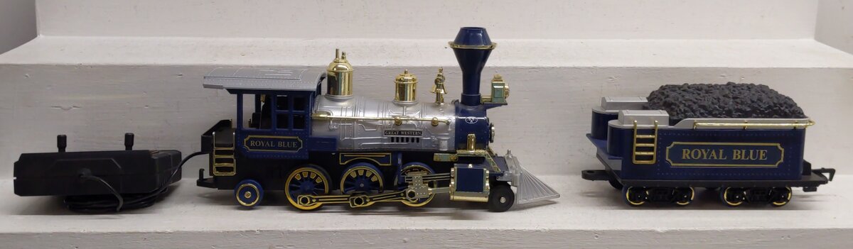 New Bright 2170 G The Royal Blue Battery Operated Locomotive & Tender LN/Box
