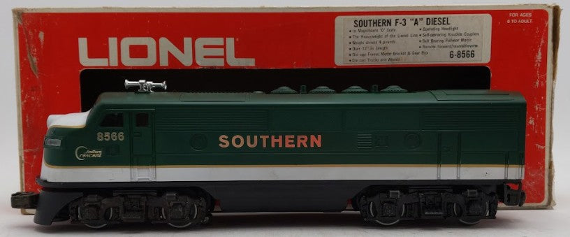 Lionel 6-8566 O Gauge Southern F-3 A Diesel Locomotive #8566 VG/Box