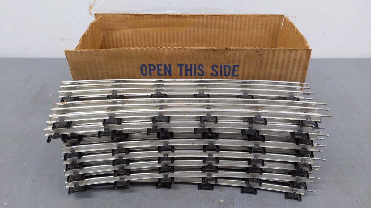 Lionel 760 Vintage O O72 Tubular Curved Track Sections (Box of 16) VG/Box