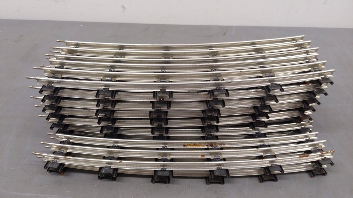 Lionel 760 Vintage O O72 Tubular Curved Track Sections (Box of 16) VG/Box