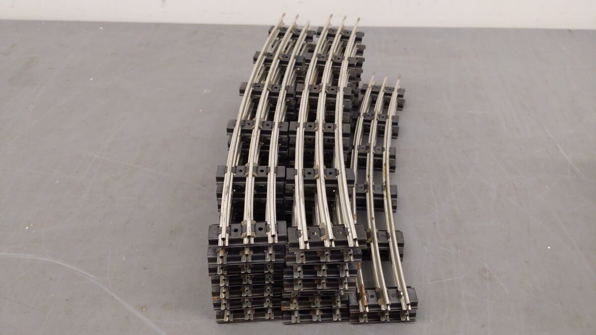 Lionel 760 Vintage O O72 Tubular Curved Track Sections (Box of 16) VG/Box