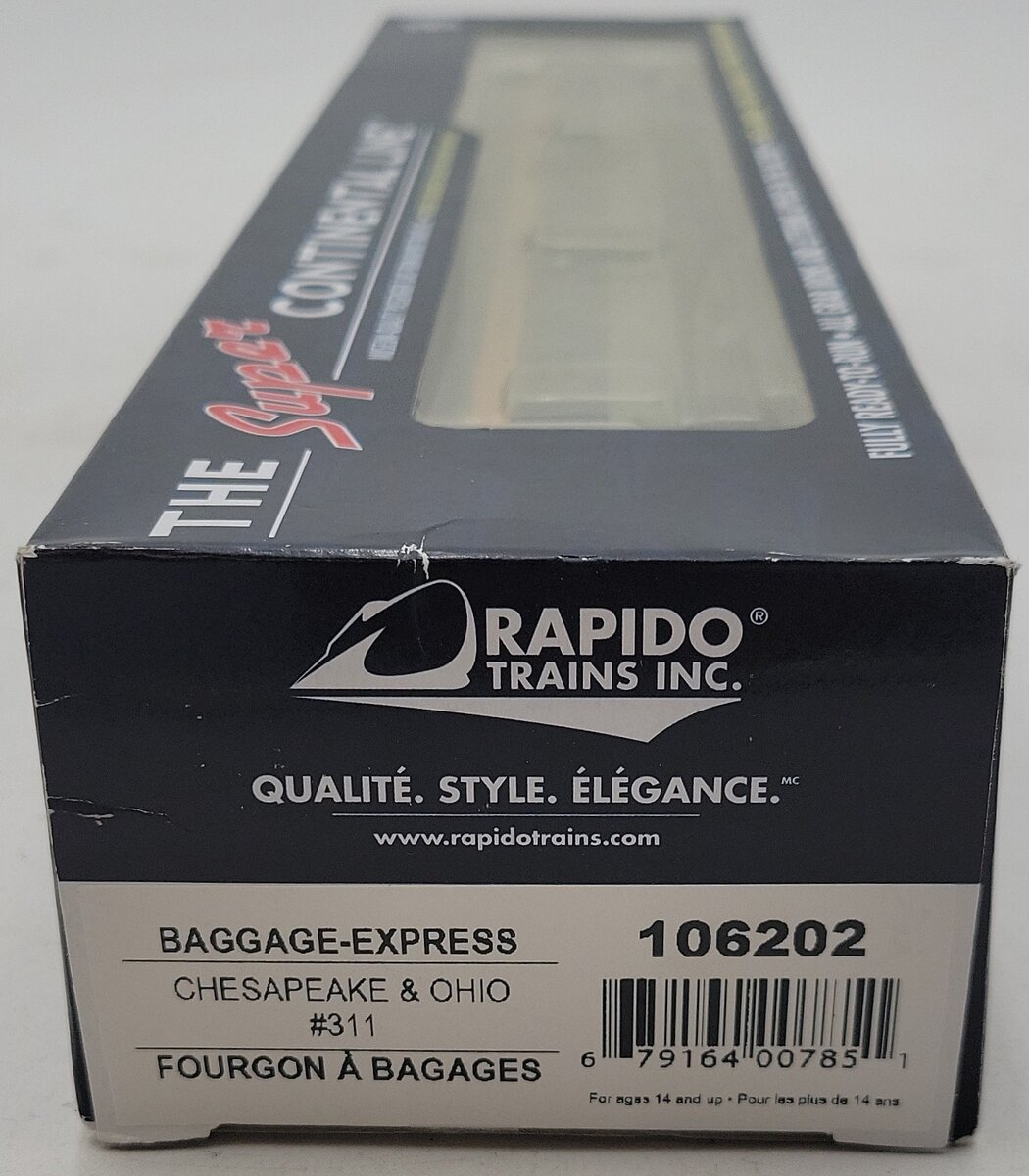 Rapido Trains 106202 HO Chesapeake & Ohio Baggage Express Car #311 MT/Box