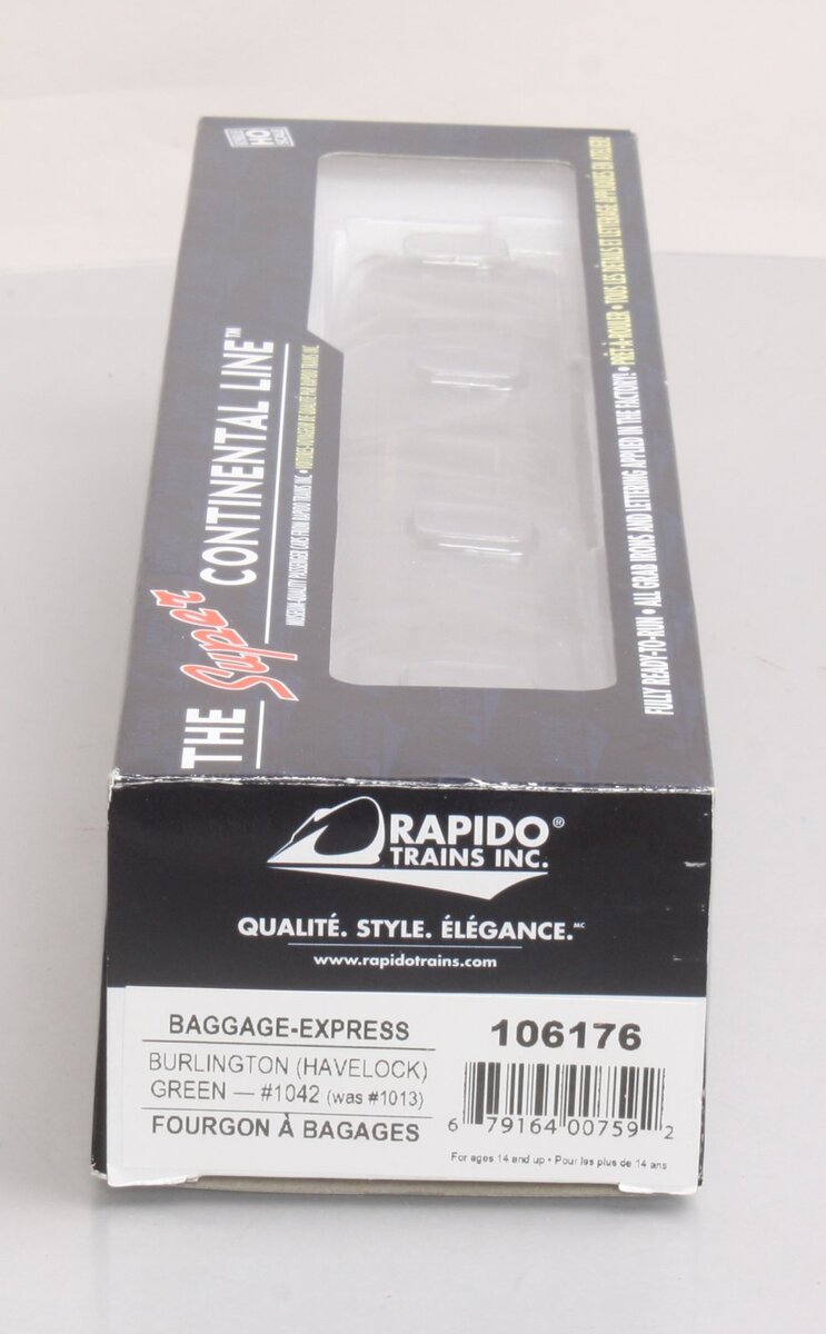 Rapido Trains 106176 HO Chicago Burlington & Quincy Baggage Express #1042 MT/Box