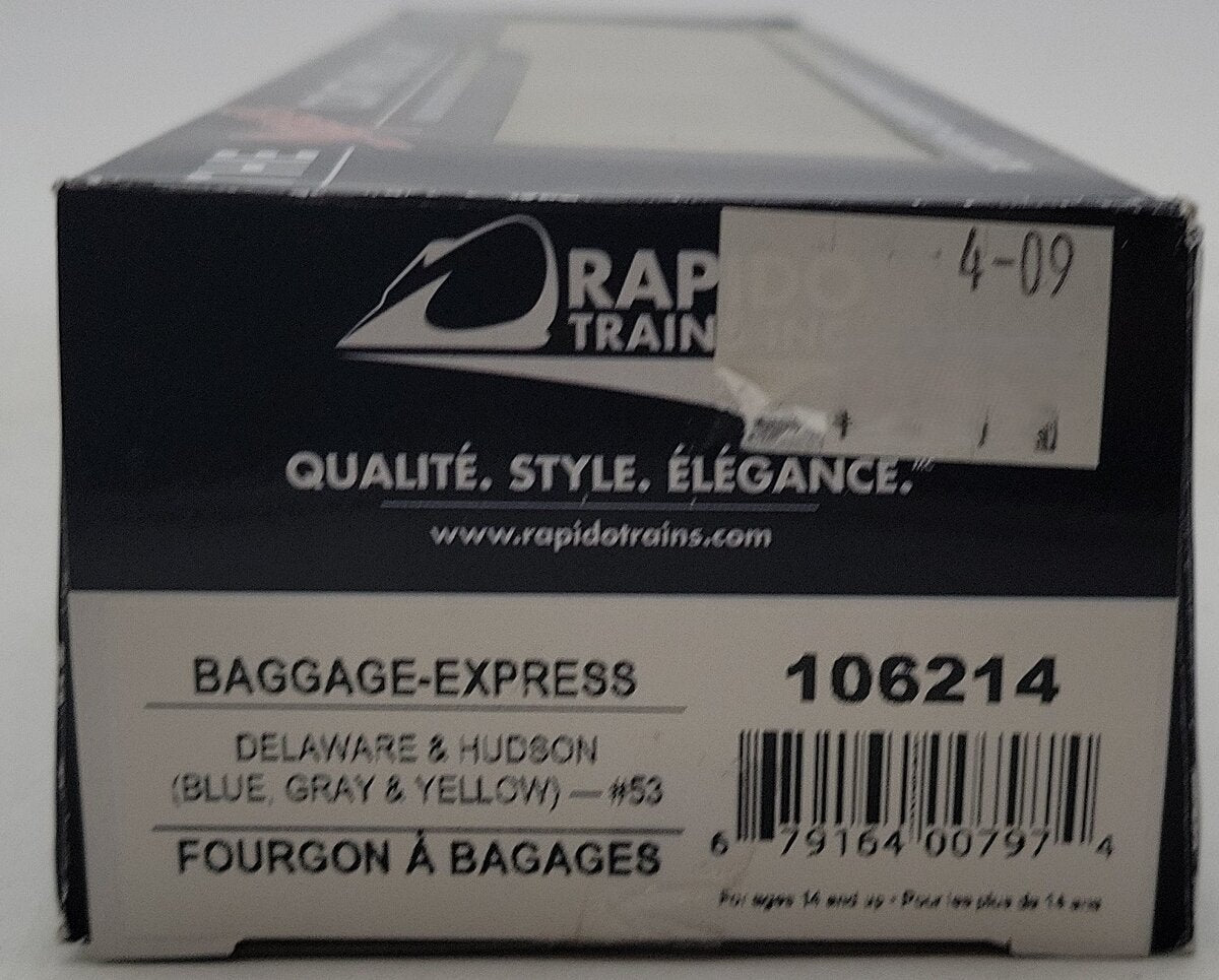 Rapido Trains 106215 HO Delaware & Hudson Baggage Express Car #56 MT/Box