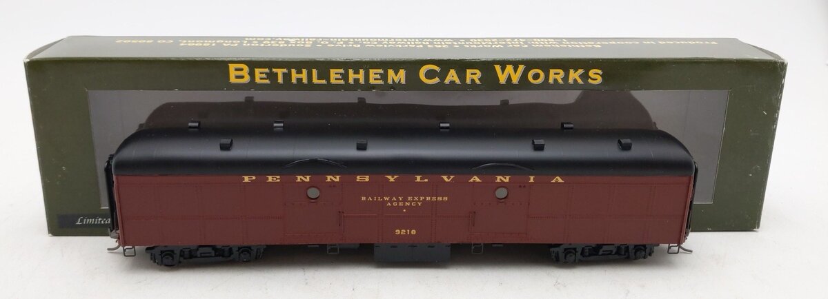 The Bethlehem Car Works BCW5002-4 HO Pennsylvania B60b Baggage Car #9218 LN/Box