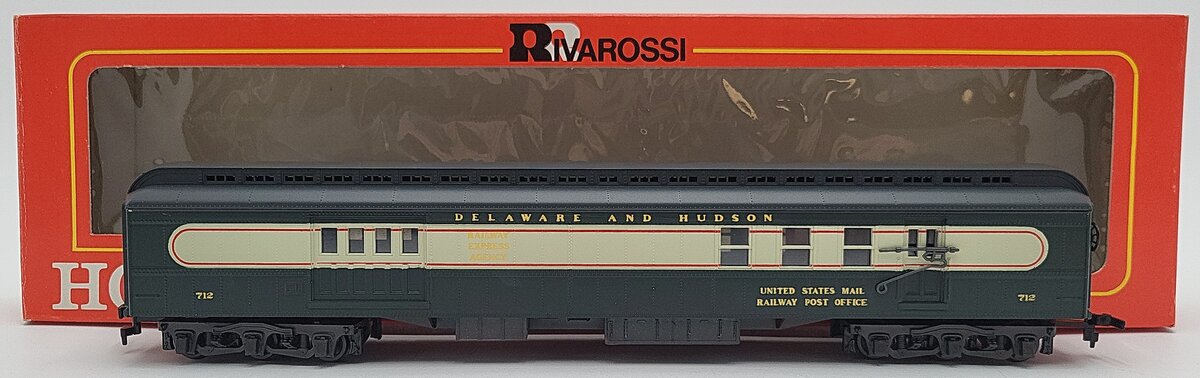 Rivarossi 6501/0 HO Scale Delaware and Hudson Baggage Mail Car #712 LN/Box