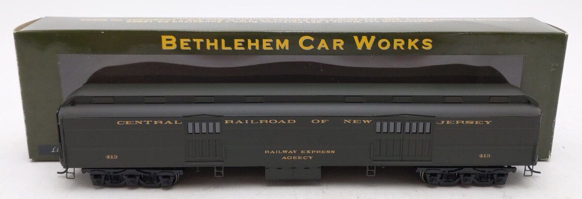 The Bethlehem Car Works BCW5330-03 HO Scale CNJ Baggage Car #413 LN/Box