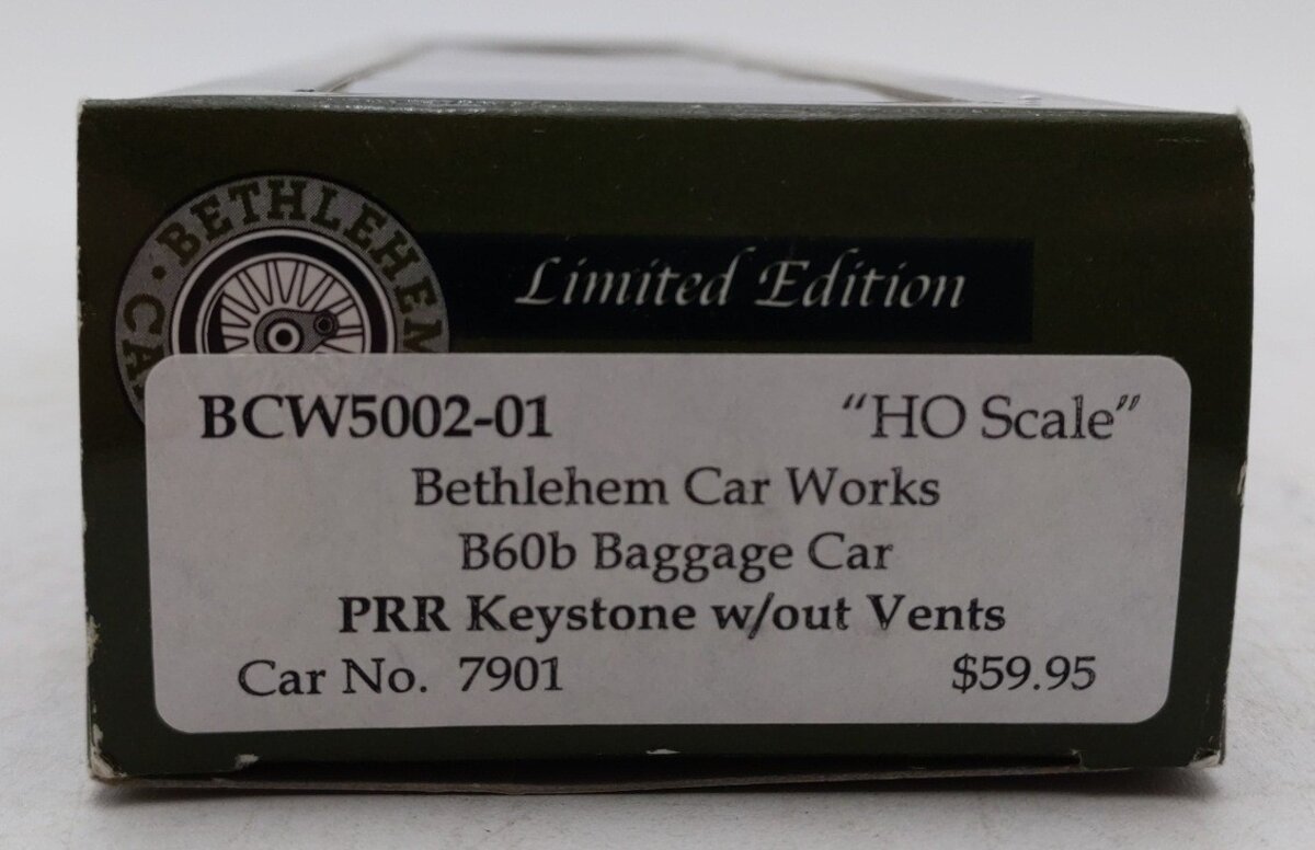 The Bethlehem Car Works BCW5002-01 HO Scale Pennsylvania B60b Baggage Car #7901 LN/Box