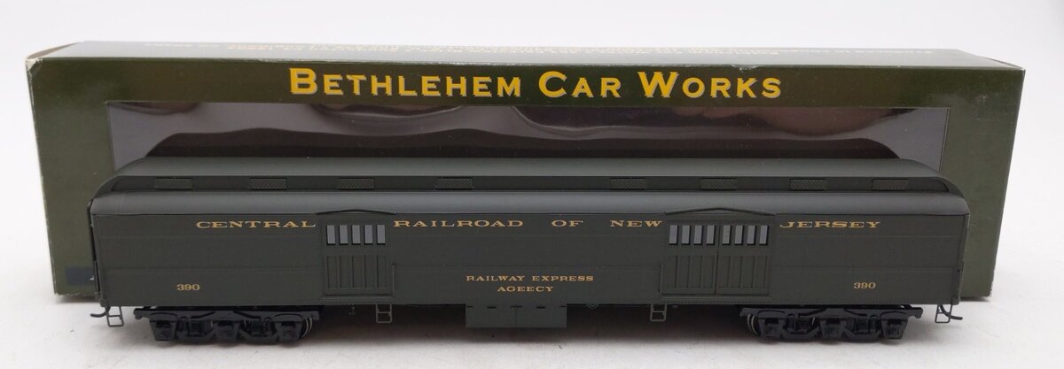 The Bethlehem Car Works BCW5330-01 HO Scale CNJ Baggage Car #390 LN/Box