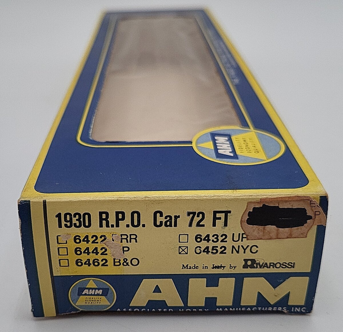 AHM 6452 HO New York Central 1930 72" Railway Post Office Car #1405 EX/Box